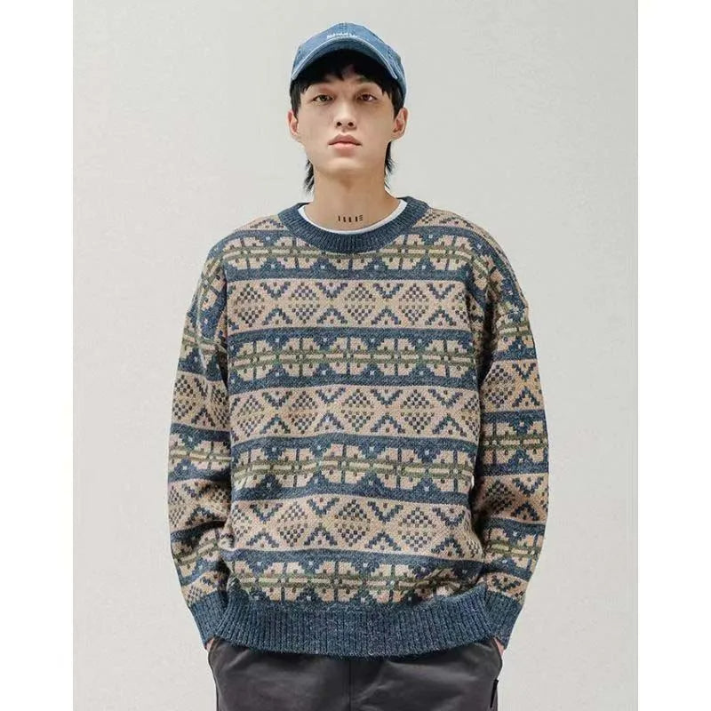 BRONN – Retro Pattern Knit Jumper