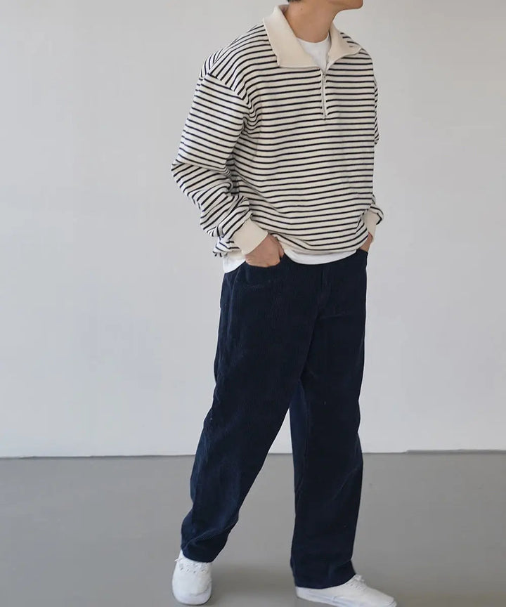 AHRI – Striped Half-Zip Knit Jumper