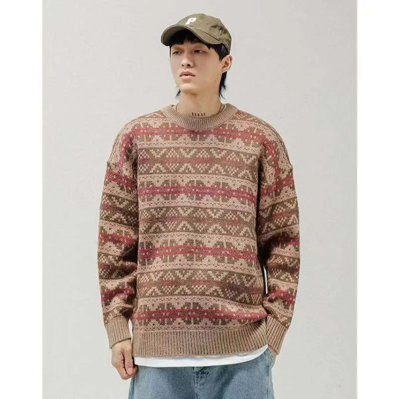 BRONN – Retro Pattern Knit Jumper