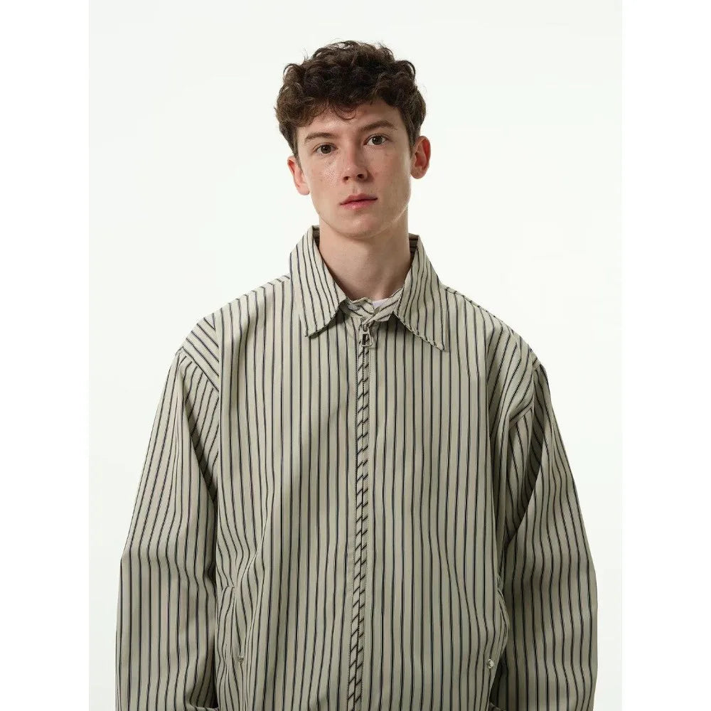 DAMON – Striped Casual Shirt Jacket for Men