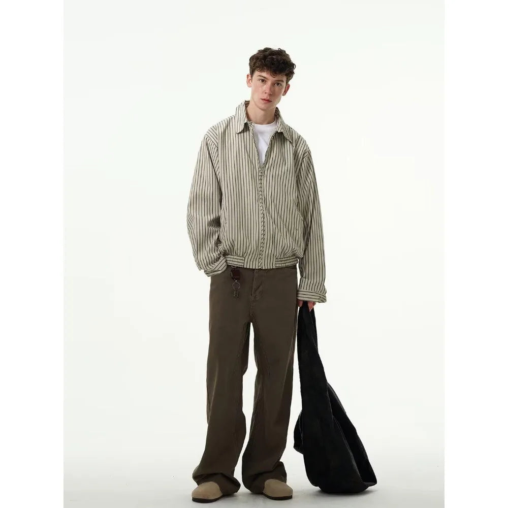 DAMON – Striped Casual Shirt Jacket for Men