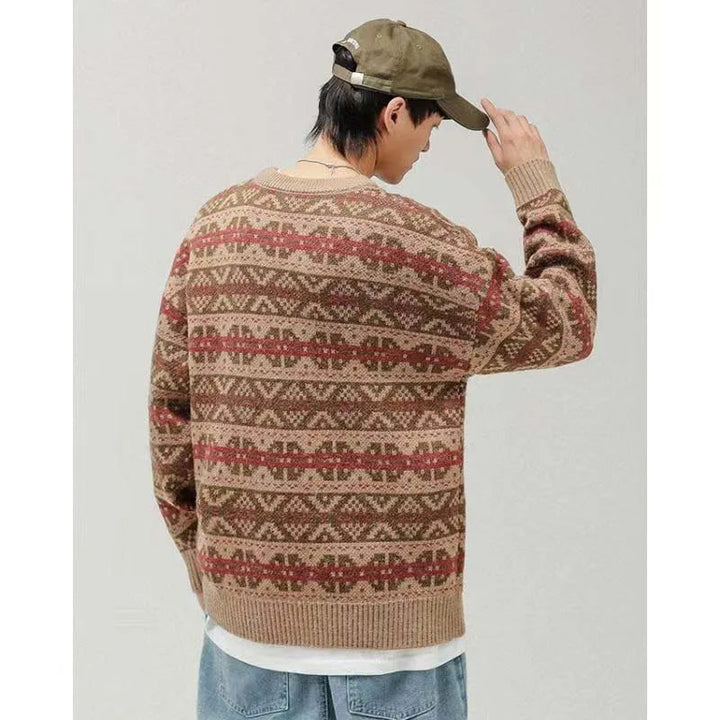 BRONN – Retro Pattern Knit Jumper