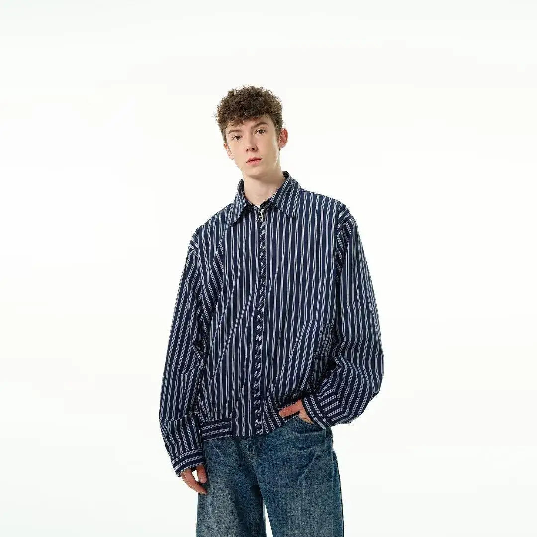 DAMON – Striped Casual Shirt Jacket for Men