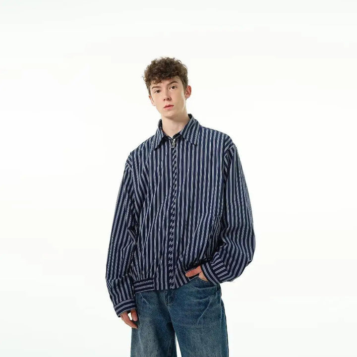 DAMON – Striped Casual Shirt Jacket for Men