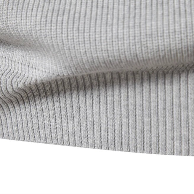 KEATON – Men's Ribbed Quarter-Zip Pullover