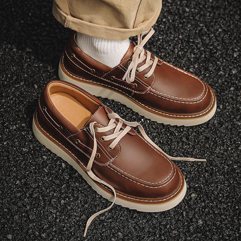 LORENZO – Classic Leather Boat Shoes for Men