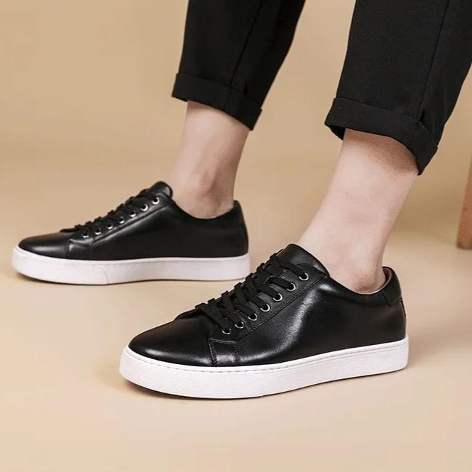LEONARD – Classic Low-Top Leather Sneakers for Men