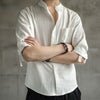 CONNAL – Minimalist Men's Shirt with Stand Collar