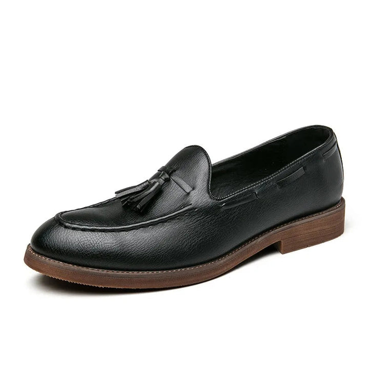 CLIFF – Slip-On Leather Loafers with Tassel