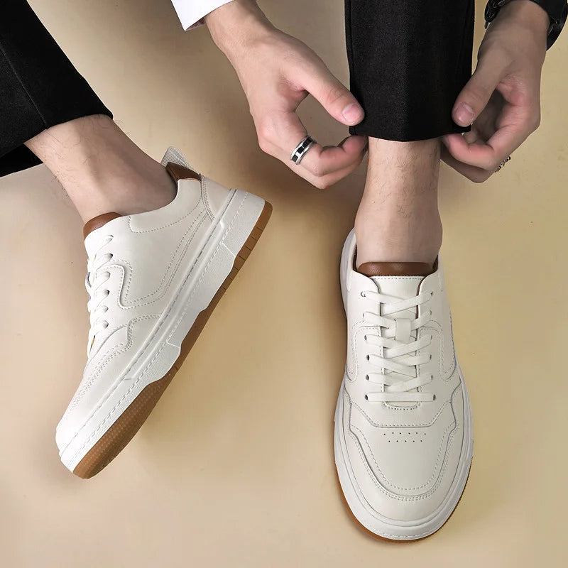WAYAN – Casual Vegan Leather Lace-Up Sneakers