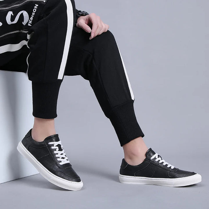 STARK – Classic White Leather-Style Casual Sneakers