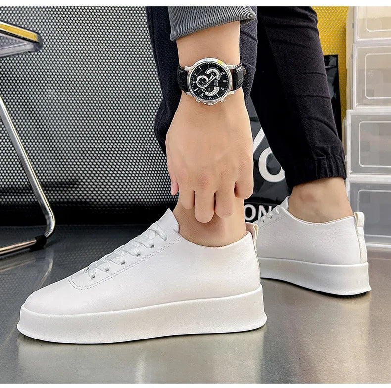 SANDR - Men's Vegan Leather Low-Top Sneakers