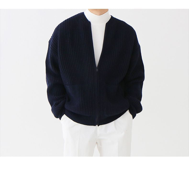 NYCAR – Men's Zip-Up Knitted Cardigan