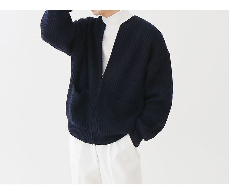 NYCAR – Men's Zip-Up Knitted Cardigan
