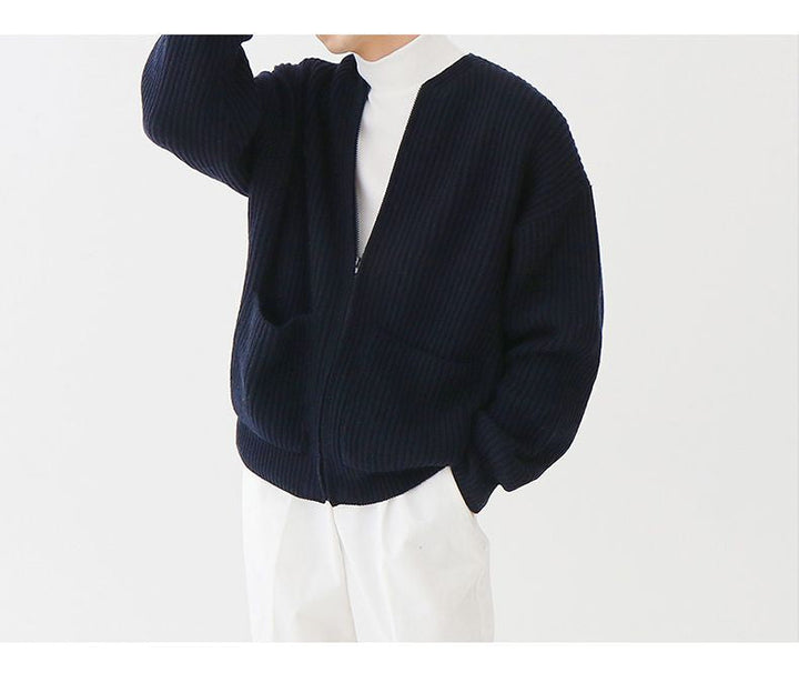 NYCAR – Men's Zip-Up Knitted Cardigan