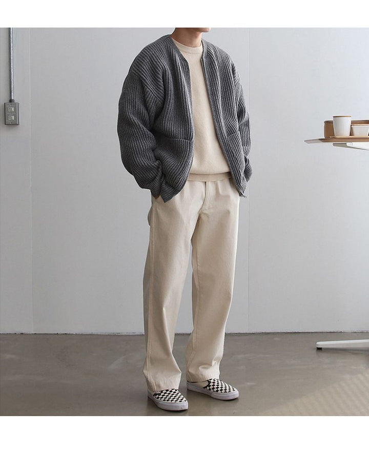 NYCAR – Men's Zip-Up Knitted Cardigan