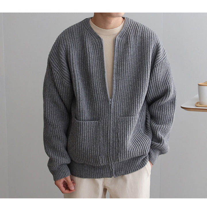 NYCAR – Men's Zip-Up Knitted Cardigan