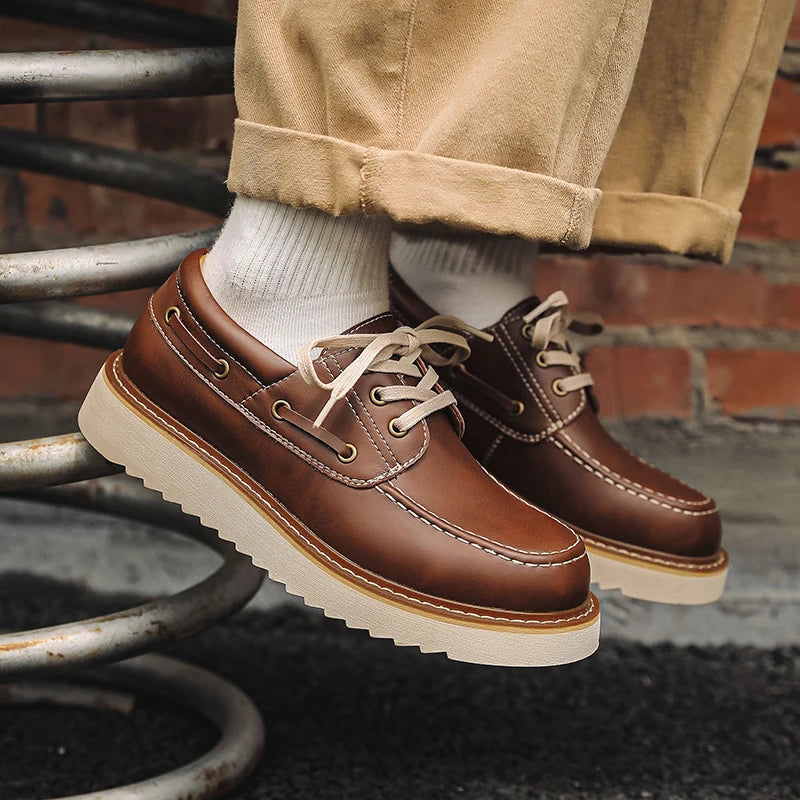 LORENZO – Classic Leather Boat Shoes for Men