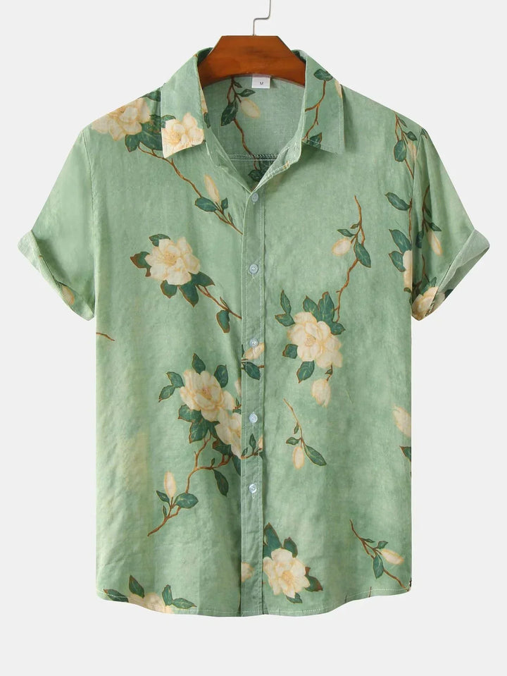 LIAM – Floral Print Button-Up Shirt