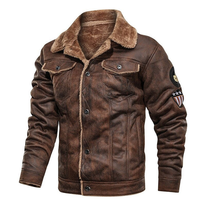 BILLY - Suede Biker Jacket with Lambswool Lining