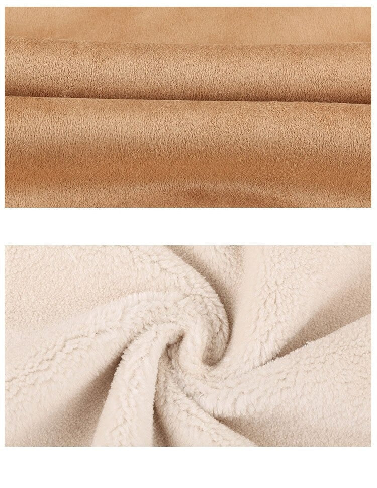 BILLY - Suede Biker Jacket with Lambswool Lining