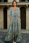 Hazel - Elegant V-Neck Boho Dress